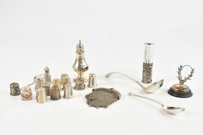 Lot 335 - VINERS; a George VI hallmarked silver ladle,...
