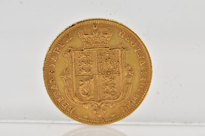Lot 1090 - A Victorian half sovereign, 1878, shield back.