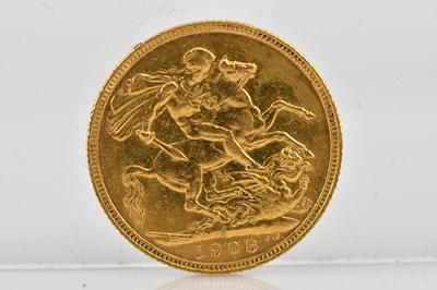 Lot 1064 - An Edward VII full sovereign, 1908, Sydney mint.