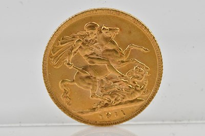 Lot 1066 - A George V full sovereign, 1911.