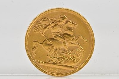 Lot 1067 - A Victorian full sovereign, 1893, old head.