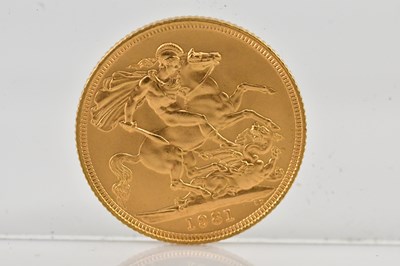 Lot 1068 - An Elizabeth II full sovereign, 1981.