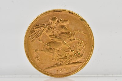 Lot 1069 - A Victorian full sovereign, 1887, jubilee head.