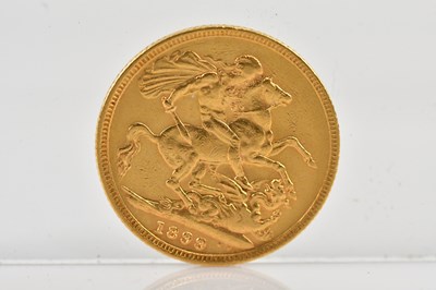 Lot 1070 - A Victorian full sovereign, 1899, old head.