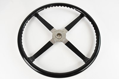 Lot 2224 - A black and chrome steering wheel, no maker's...