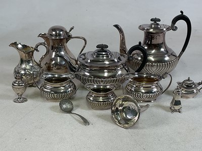 Lot 178 - A group of silver plate including tea service,...
