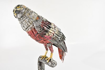 Lot 254 - VAL HUNT; sculpture, ‘Red Kite’, made from...