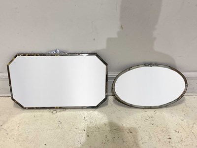 Lot 162 - A rectangular Art Deco wall mirror, 40 x 68cm,...