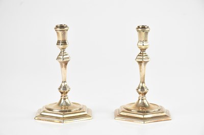 Lot 84 - A pair of Elizabeth II hallmarked silver taper...