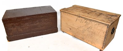Lot 1624 - A painted metal bound blanket box
