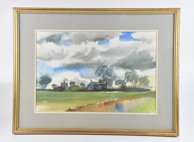 Lot 1328 - HAL YATES; watercolour, rural scene, signed...