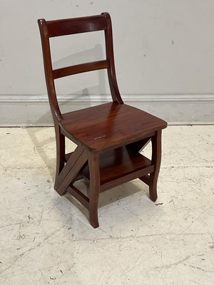 Lot 158 - A reproduction mahogany metamorphic library...