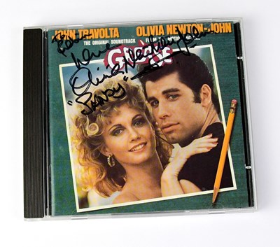 Lot 491 - GREASE; CD soundtrack bearing the signature of...