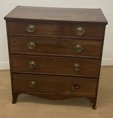 Lot 278 - A mahogany chest of four long graduating...