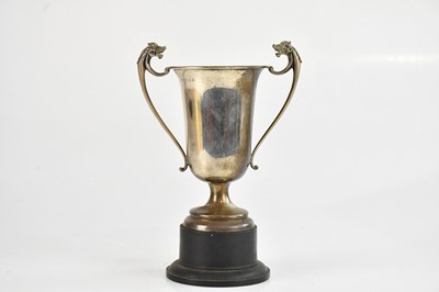 Lot 449 - A George V hallmarked silver twin handled...