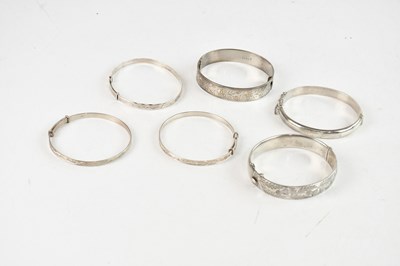 Lot 382 - A collection of three hallmarked silver...
