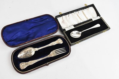Lot 483 - A Victorian two piece Christening set, London...