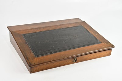 Lot 295 - A 19th century mahogany writing slope, with...