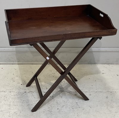 Lot 69 - A 19th century mahogany butler's tray on stand,...