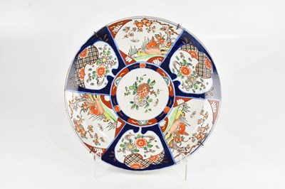 Lot 1431 - A large Meiji period Imari pattern wall...