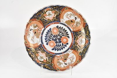 Lot 1444 - A Meiji period Imari pattern wall charger,...