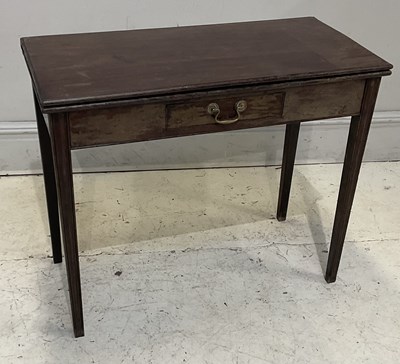 Lot 168 - A 19th century mahogany single drawer tea...