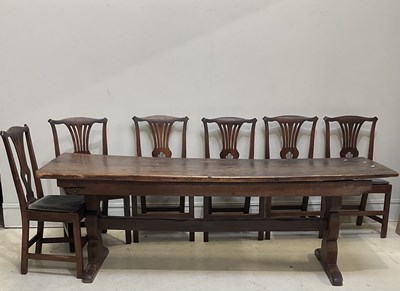 Lot 172 - An 18th century and later country oak...