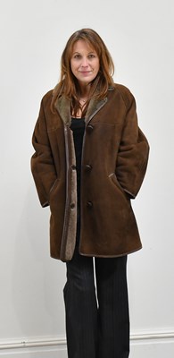 Lot 1359 - MORLANDS; a lady's dark brown sheepskin...