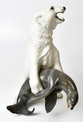 Lot 169 - RONZAN; a porcelain model of a Polar bear...