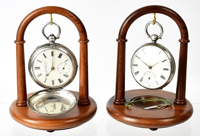 Lot 778 - Two silver pocket watches, one full hunter...