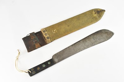 Lot 503 - A WWII military machete, the blade stamped...