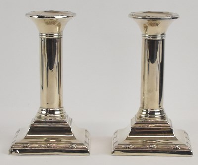 Lot 1178 - A pair of George V hallmarked silver short...
