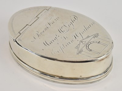 Lot 1180 - An early 19th century hallmarked silver oval...