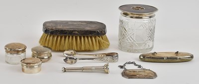 Lot 1167 - Nine small silver and silver embellished items,...