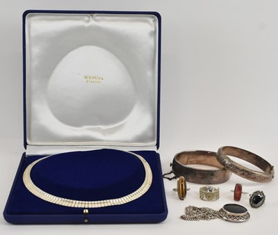 Lot 1457 - A group of various hallmarked silver jewellery...