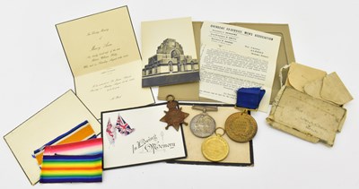 Lot 353 - A WWI medal trio including the 1914-15 Star,...