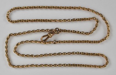 Lot 1323 - A 9ct rose gold belcher link necklace with...