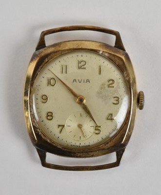 Lot 1543 - AVIA; a gentleman's 9ct yellow gold watch head,...