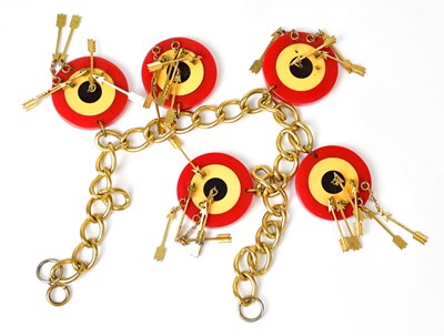 Lot 748 - A vintage chain necklace set with five...