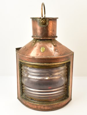 Lot 391 - A turn of the century copper and brass ship's...