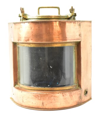 Lot 392 - An early 20th century copper and brass ship's...