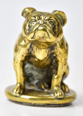 Lot 453 - A bronze car mascot in the form of a seated...