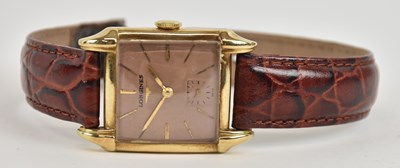 Lot 1506 - LONGINES; a gentleman's vintage 14K yellow...