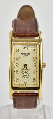 Lot 1540 - GRUEN; a gentleman's gold plated dress watch,...