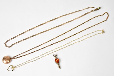 Lot 960 - A mixed lot of 9ct gold jewellery to include a...