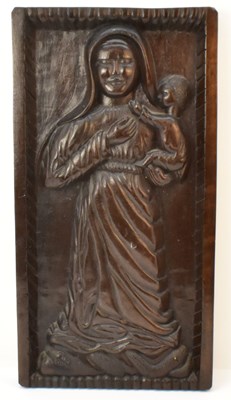 Lot 323 - CATHOLIC RELIGIOUS INTEREST; a large dark oak...