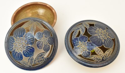 Lot 558 - TOFF MILWAY (born 1949); a pair of salt glazed...