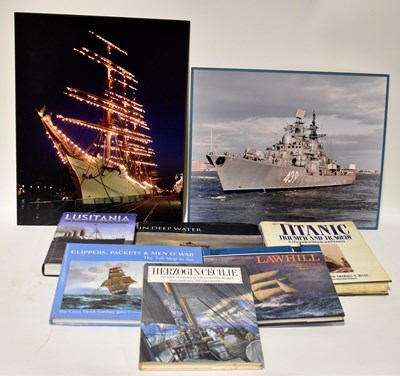 Lot 637 - MARITIME INTEREST; a collection of books on...