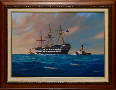 Lot 499 - JOHN CROMBY; oil on board, ‘Farewell to an old...