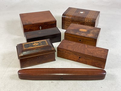 Lot 15 - A group of predominantly 19th century boxes...